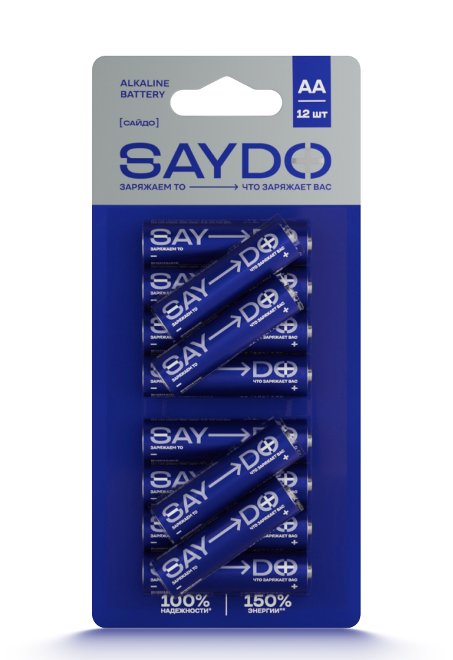 Батарейки SAYDO щелочные (алкалиновые) АА/LR6  - 12